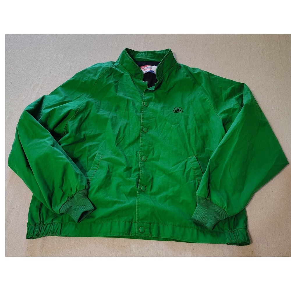Vintage Pioneer Seed Swingster Green Bomber Jacket Mens XL Proud ‎ Windbreaker